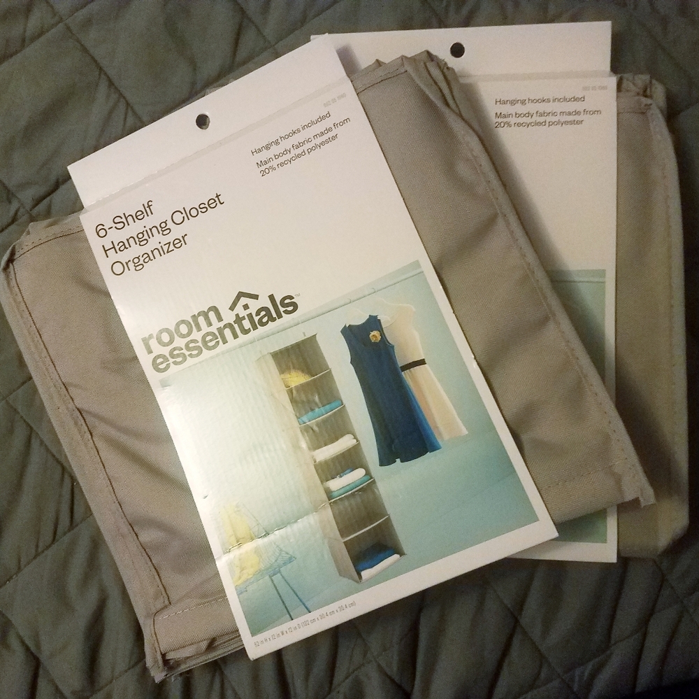 Room Essentials Gray Hanging Closet Organizer